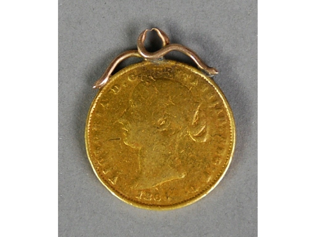 Appraisal: VICTORIA 'AUSTRALIA' GOLD SOVEREIGN 'SYDNEY MINT' with soldered wirework mount