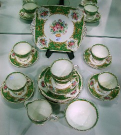 Appraisal: A Foley China Montrose part tea set comprising six cups