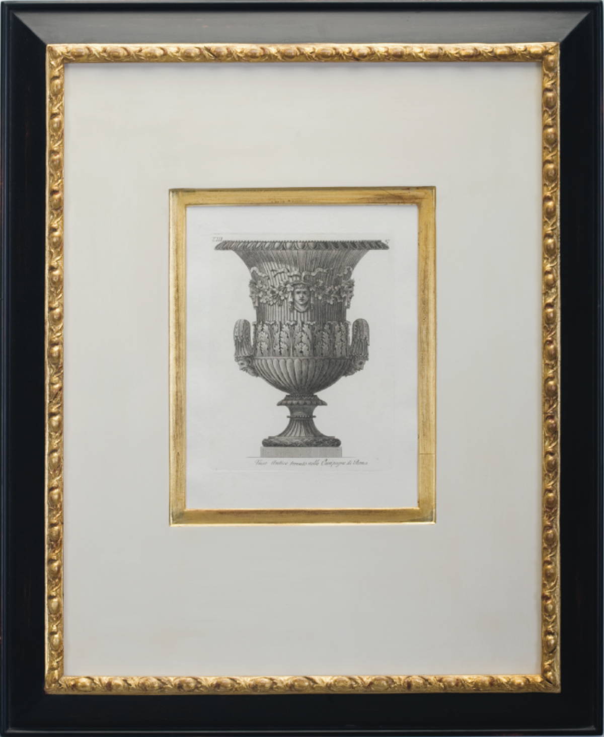 Appraisal: SET OF SIX FRENCH ETCHINGS OF URNS x inches sight