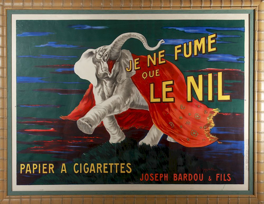 Appraisal: Leonetto Cappiello Le Nil Elephant Lithograph Leonetto Cappiello Italian -