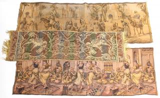 Appraisal: Vintage Middle East Comprising a s tapestry of a harem