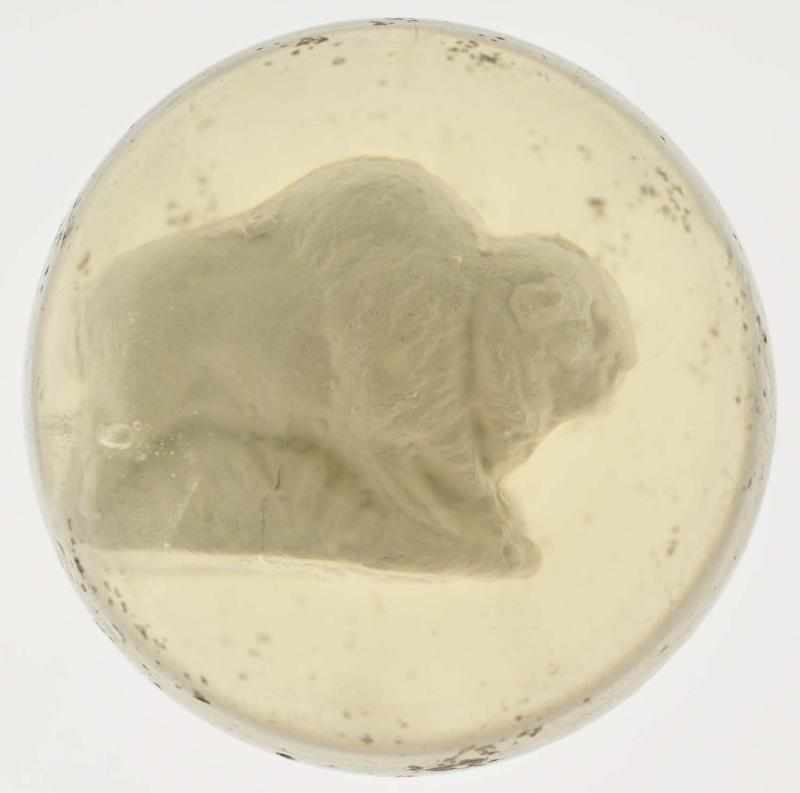 Appraisal: Bison Sulphide Marble Description Hard to find bison sulphide This