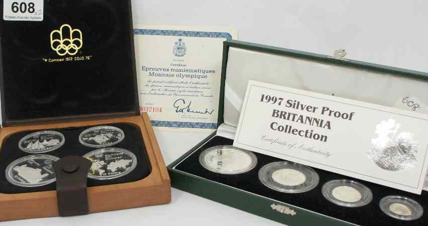 Appraisal: A boxed set of Olympic Silver Coins from Canada and