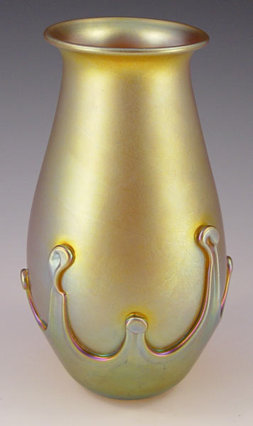 Appraisal: FAVRILE ART GLASS VASE Bearing a LCT signature Provanance unknown