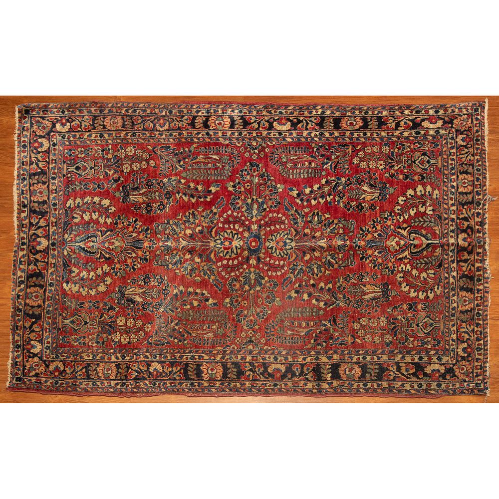 Appraisal: Semi-Antique Sarouk Rug Persia x Second quarter- th century hand-knotted