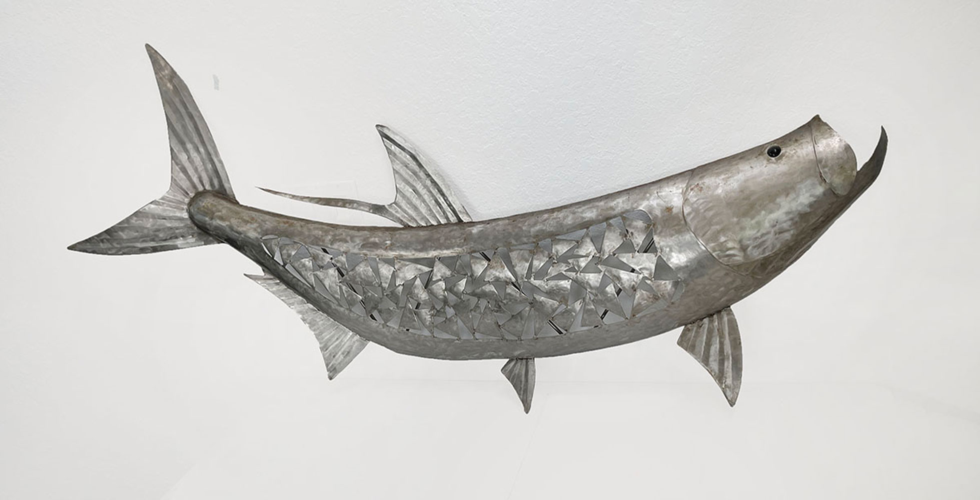 Appraisal: LARGE STAINLESS STEEL TARPON BY STUART PETERMAN Approx '' h