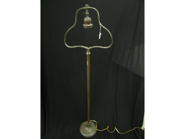 Appraisal: Handel Bronzed Floor Lamp all original tall bell shape top