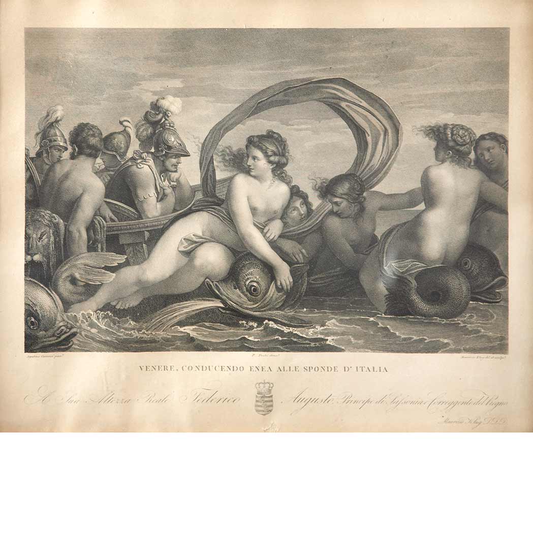 Appraisal: After Agostino Carracci VENUS Engraving Sight of sheet x inches