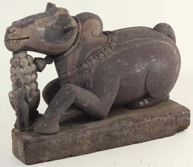 Appraisal: Indian Carved Stone Water BuffaloHindu th century on stone base