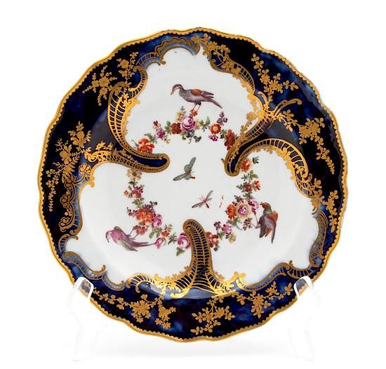 Appraisal: A Longton Hall Porcelain Plate Diameter inches A Longton Hall