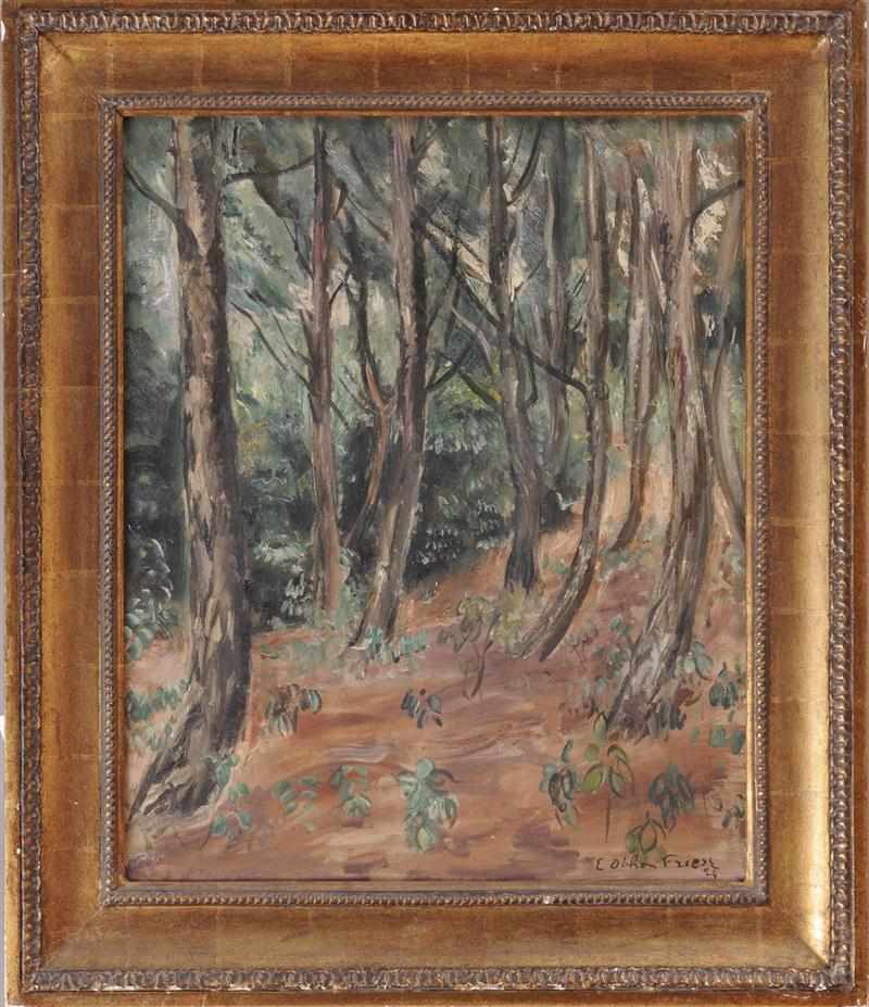 Appraisal: EMILE OTHON FRIESE - LANDSCAPE WITH TREES Oil on canvas