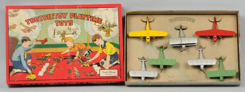 Appraisal: Tootsietoy No Aerial Offense Plane Set Scarce Set includes seven