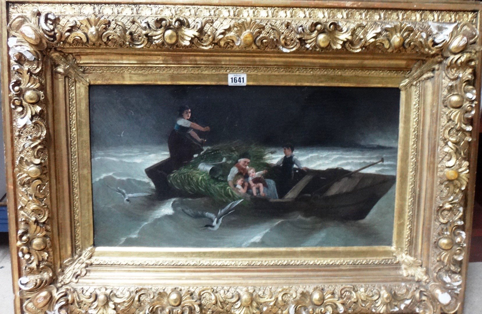 Appraisal: F Dubois th century The Kelp Gatherers oil on canvas