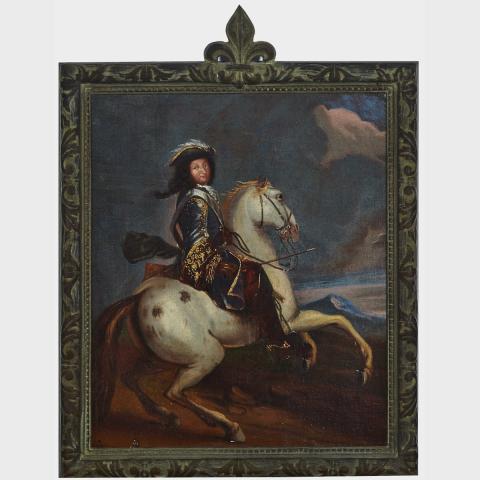 Appraisal: th Century French School LOUIS XIV OF FRANCE ON A