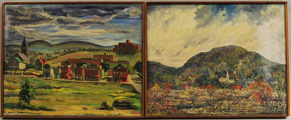 Appraisal: Two Mid-century Oil Landscapes William S Copp American b Vermont