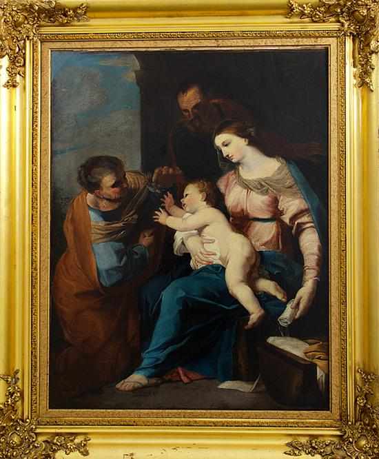 Appraisal: Old Master school th th century HOLY FAMILY oil on