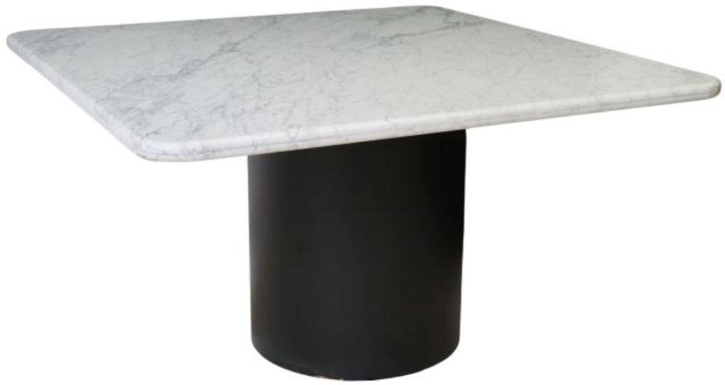 Appraisal: Modern marble-top table late th c square tabletop on a