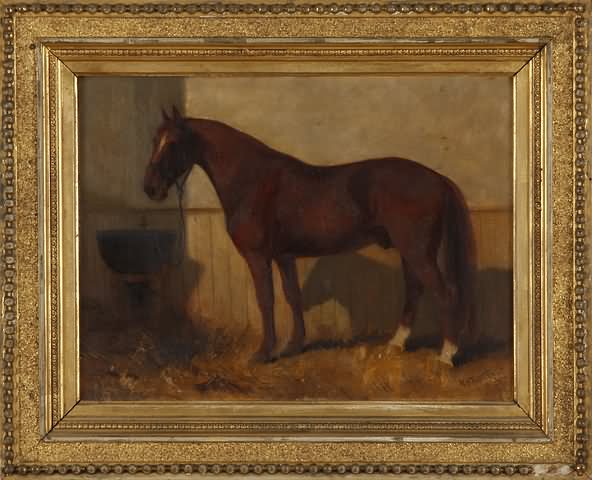 Appraisal: Solomon portrait of a horse oil on canvas x SLR