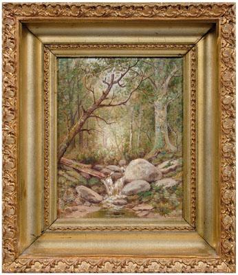 Appraisal: Daniel Folger Bigelow painting Chicago Illinois - woodland landscape signed