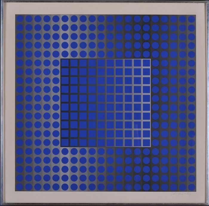 Appraisal: VICTOR VASARELY - ZETT FROM ALBUM PERMUTATIONS Serigraph in colors