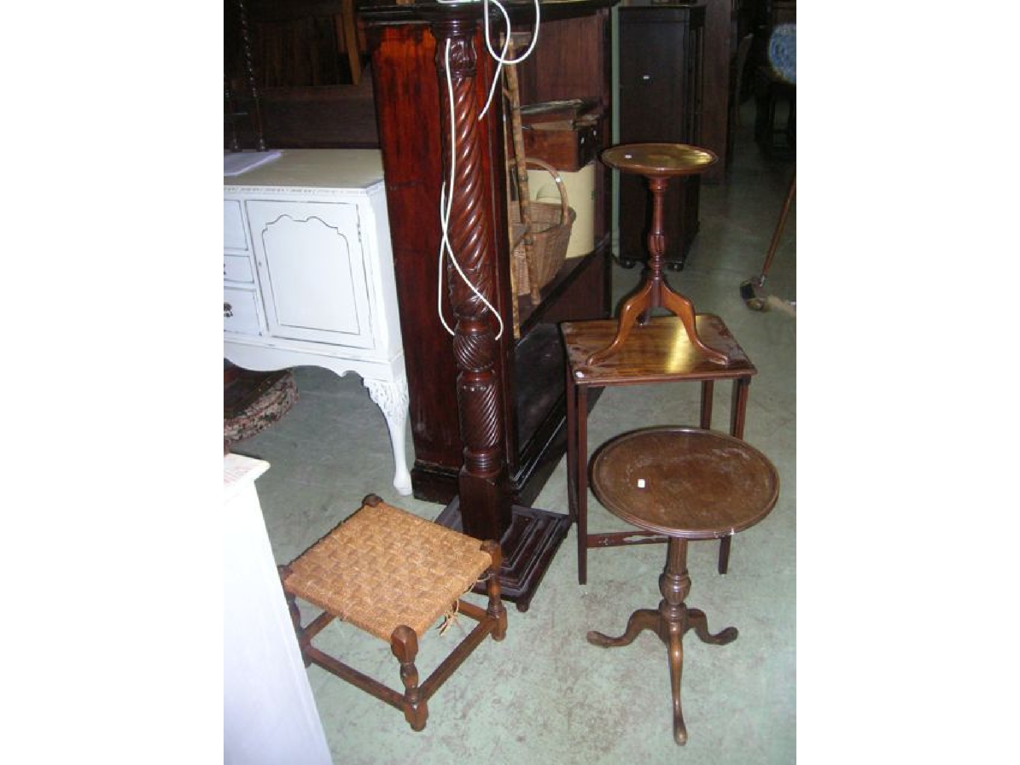 Appraisal: An unusual th century mahogany corner commode with hinged lid