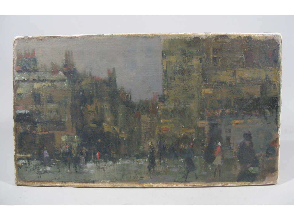 Appraisal: Charles Horwood British - Streetscape oil on canvas signed lower