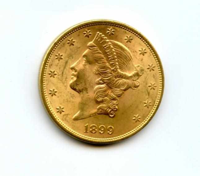 Appraisal: Soft green-golden surfaces with light rubbing showing on the obverse