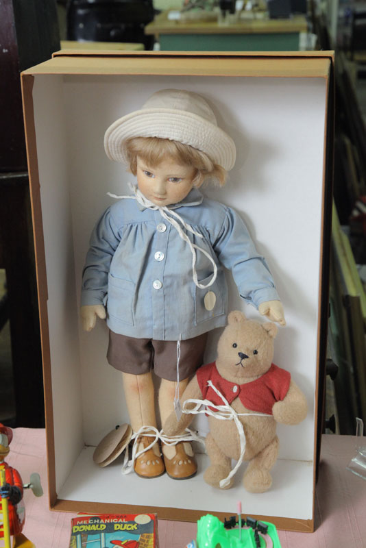 Appraisal: TWO R JOHN WRIGHT DOLLS Christopher Robin '' h And