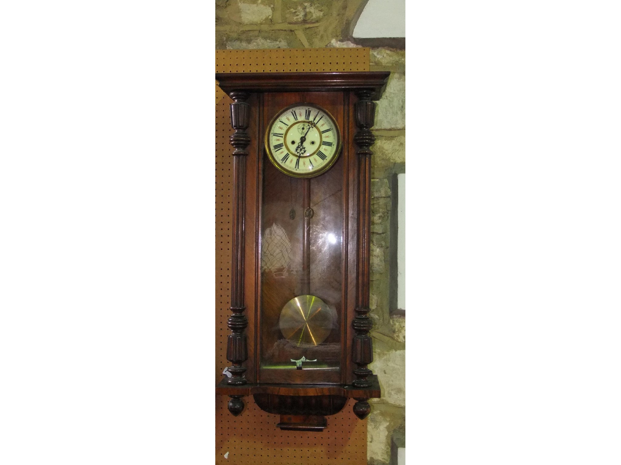 Appraisal: A th century Vienna wall clock by Gustave Becker with