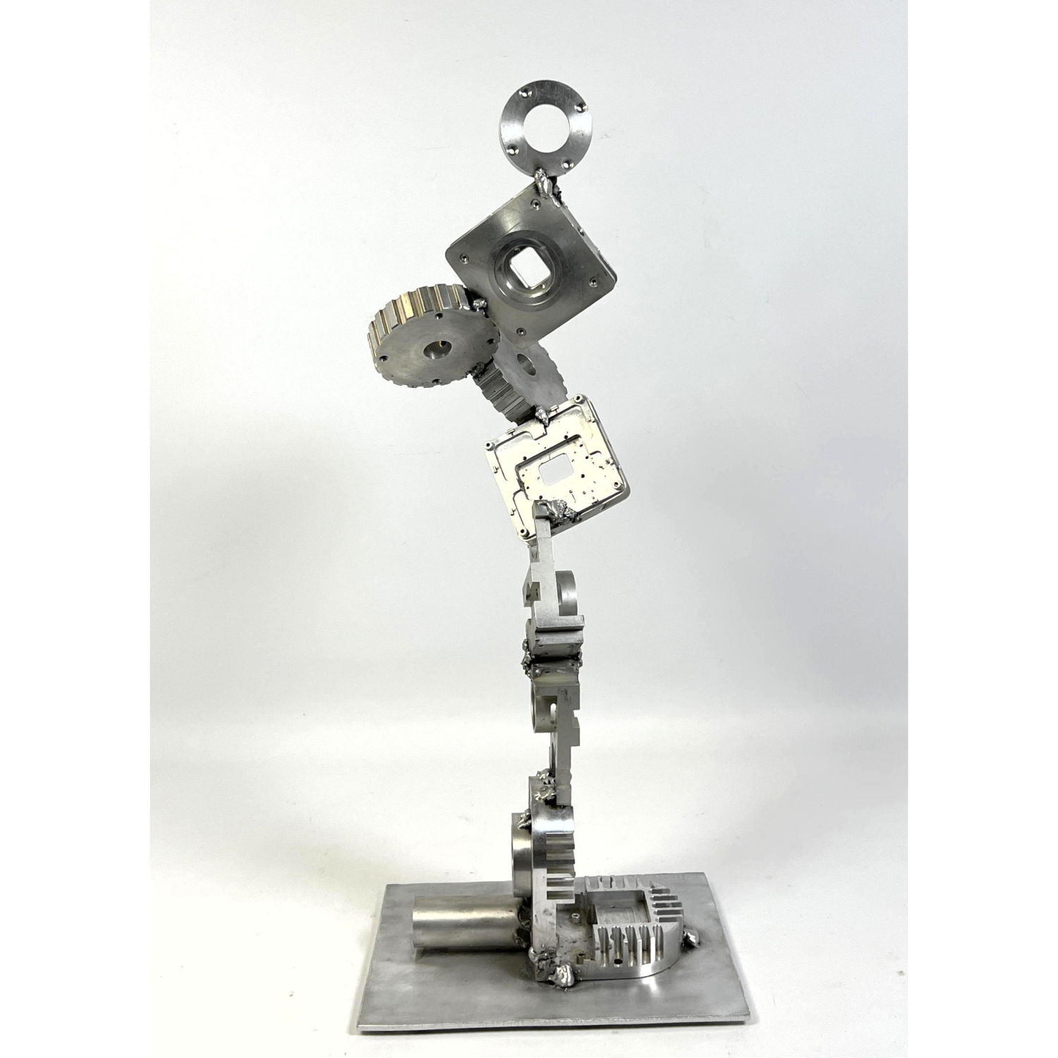 Appraisal: Balance By Joseph Seltzer found aluminum objects welded and mounted