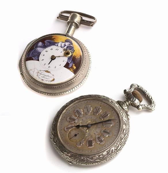 Appraisal: A collection of pocket watches various ages Including re-cased repeater