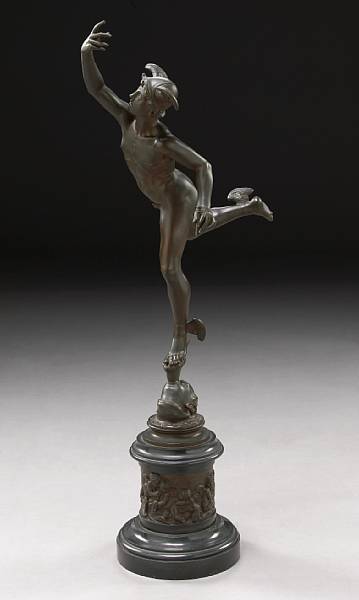 Appraisal: An Italian bronze figure of Mercury after the model by