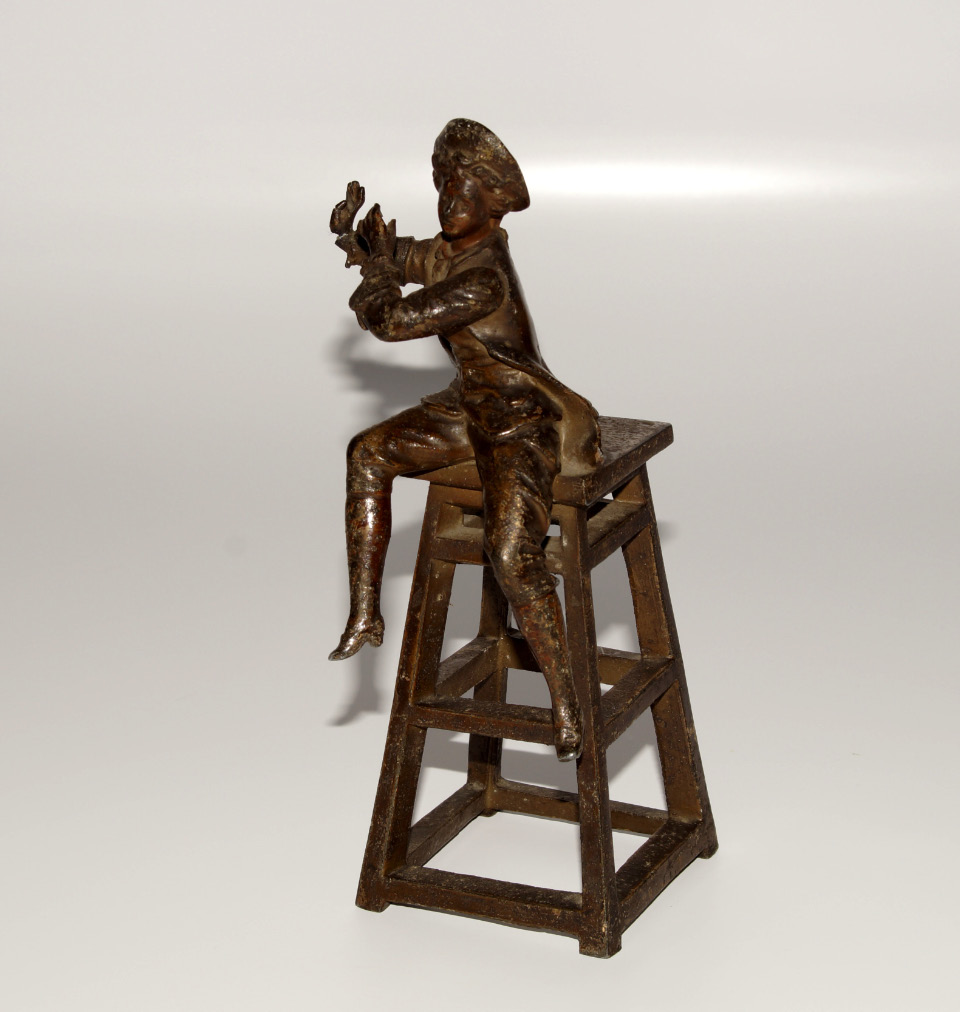 Appraisal: A thC Spelter figure in the form of a young