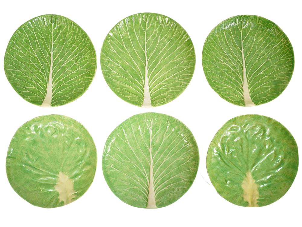 Appraisal: SIX DODIE THAYER LETTUCE WARE SALAD PLATESSix Dodie Thayer porcelain