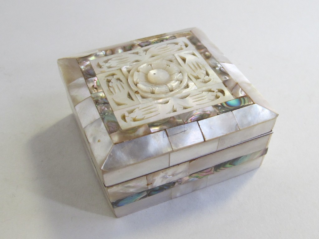 Appraisal: Mother of pearl mounted jewellery box