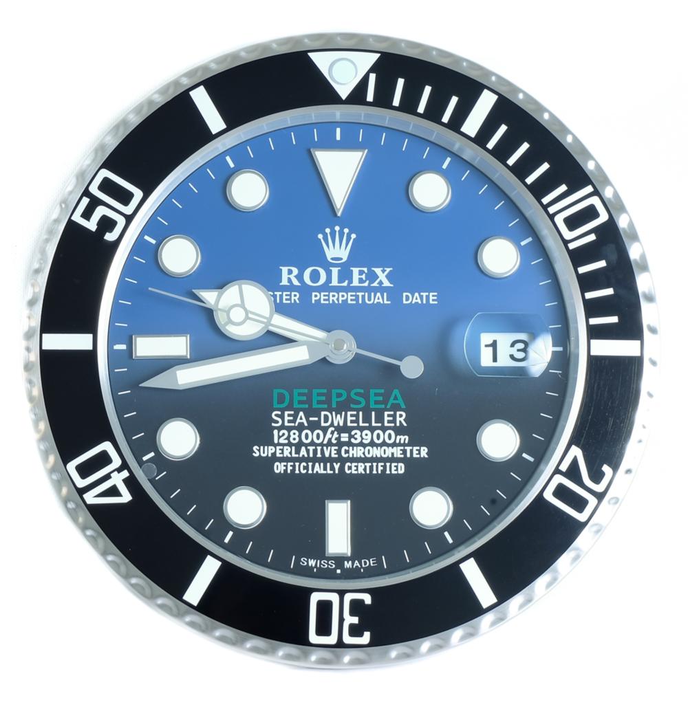 Appraisal: ROLEX DEEPSEA SEA-DWELLER DEALERS WALL CLOCKRolex Dealer Deepsea Sea-Dweller wall