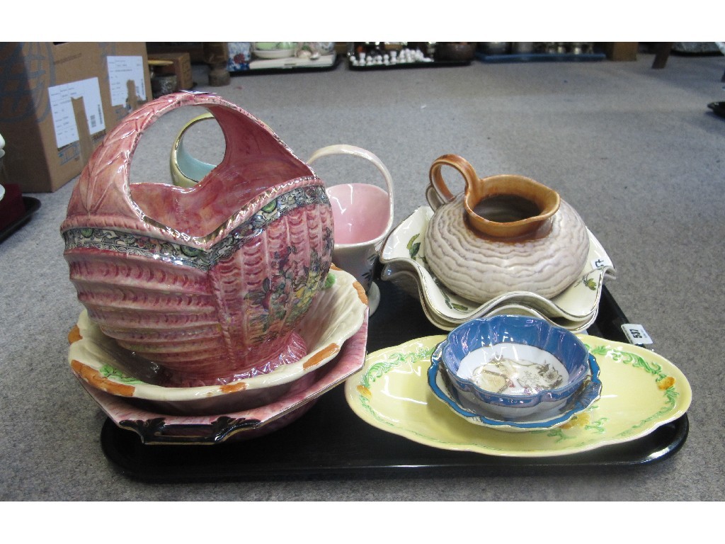 Appraisal: Royal Bradwell basket pair of Crescent and Sons dishes etc