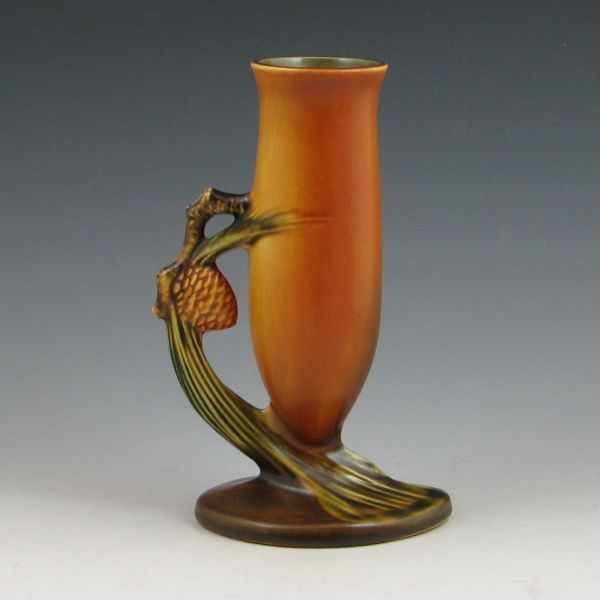 Appraisal: Roseville brown Pine Cone vase Marked Roseville USA - ''