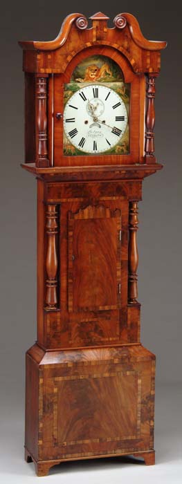 Appraisal: MAHOGANY ENGLISH TALL CLOCK SIGNED LATORU REDRUTH Fancy mahogany case