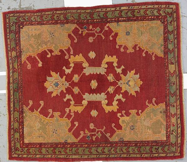 Appraisal: An Oushak rug West Anatolia late th century size approximately