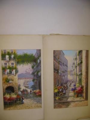 Appraisal: Y GIANNI th th century Italian Neopolitan Street Scene with