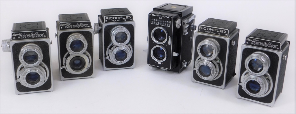 Appraisal: GROUP OF RICOH TLR CAMERAS Group of Ricoh TLR cameras