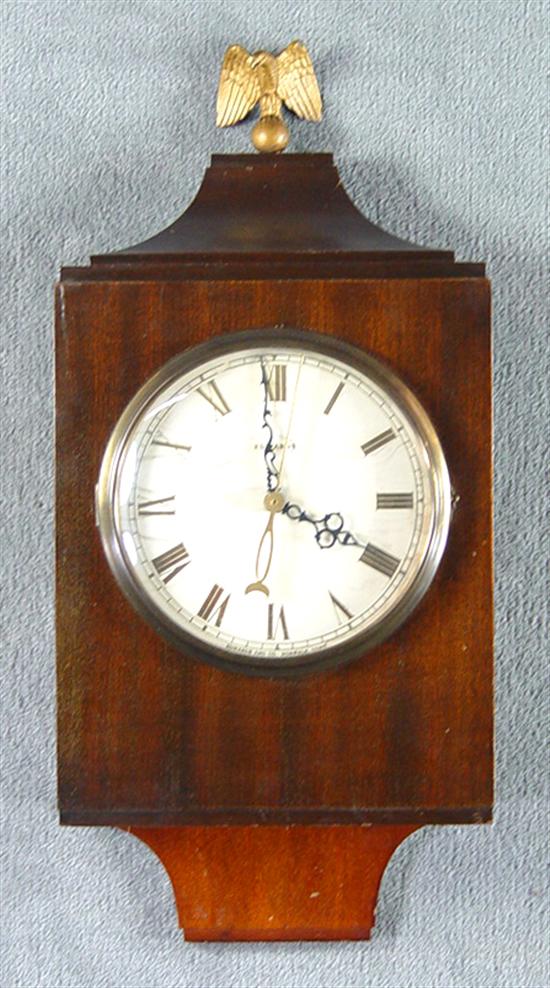 Appraisal: Edwards Co Electric Wall Clock Circa In mahogany case with