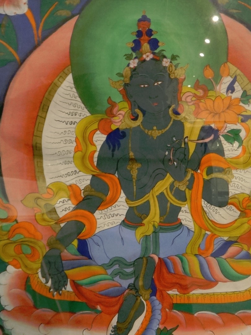 Appraisal: A Sino Tibetan thangka th century opaque pigments on cloth