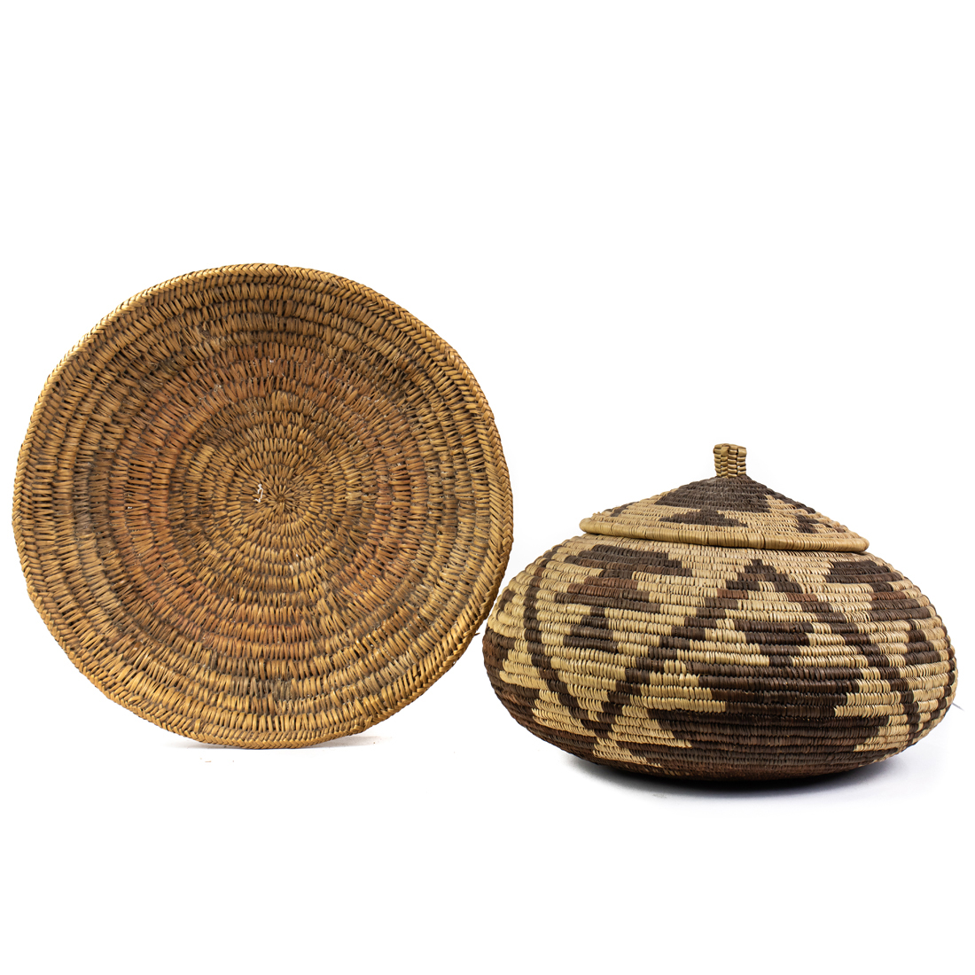 Appraisal: LOT OF NATIVE AMERICAN BASKETS Lot of Native American baskets