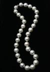 Appraisal: NECKLACE - One strand of round white South Sea pearls