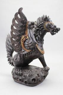 Appraisal: Antique Carved Indonesian Lion Figure Antique Carved Indonesian Lion Figure