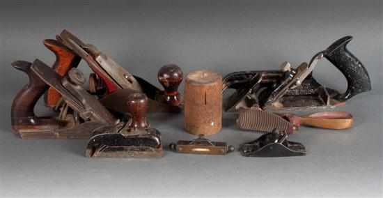 Appraisal: Assorted early wood planes and woodworking tools Estimate - No