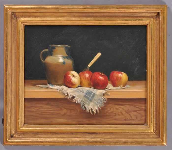 Appraisal: MILNE RAMSEY - STILL LIFE WITH PITCHER AND APPLES Oil