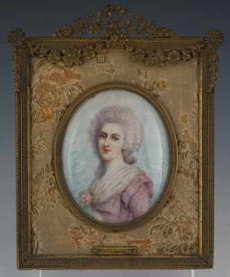 Appraisal: A Miniature Portrait of Princess lisabeth of France Signed Andree